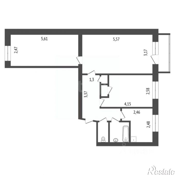 3-комн квартира улица Безбокова, 3,  д. 3