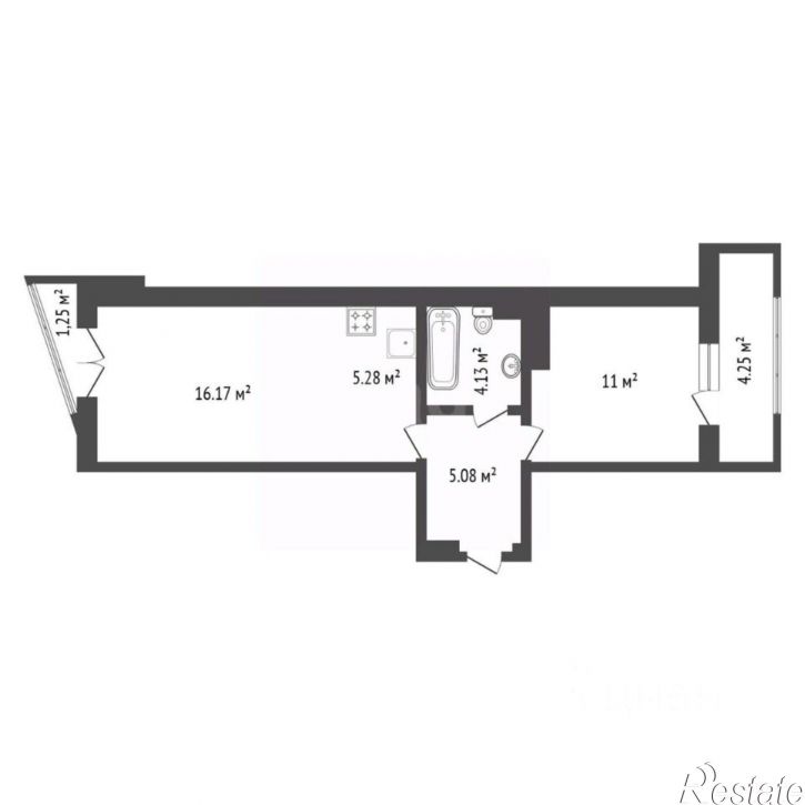 1-комн квартира ул Березовая Роща, 30Ж,  д. 30Ж