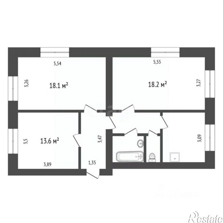 3-комн квартира улица Горького, 32Д,  д. 32Д