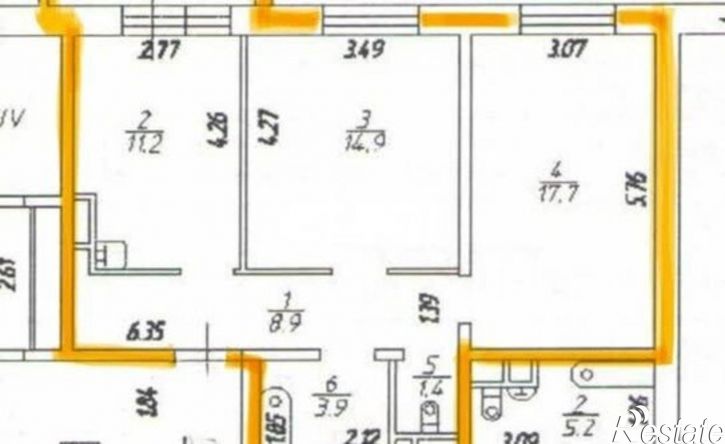 3-комн квартира улица Баррикад, 62/13,  д. 62/13