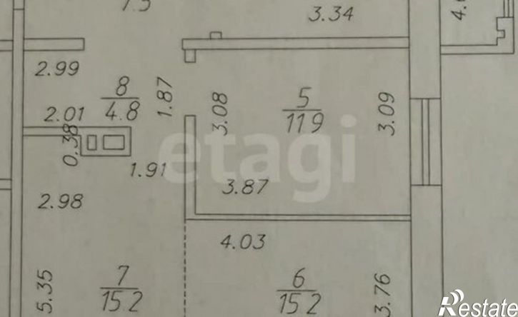 2-комн квартира микрорайон Топкинский, 74