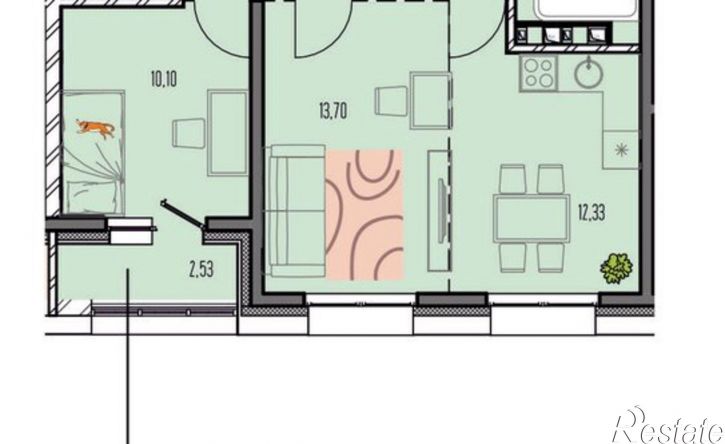 2-комн квартира в новом доме улица Баррикад, 62/9,  д. 62/9