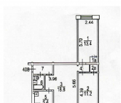 3-комн, 61кв м, этаж 1/5 Восточный пер., 2