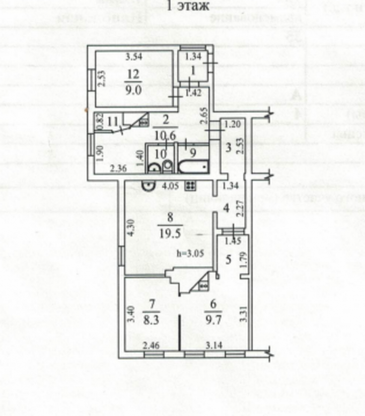 3-комн квартира Напольная, 55