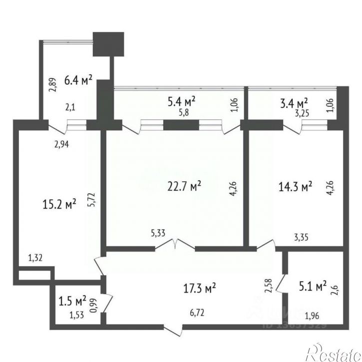 2-комн квартира проспект Маршала Жукова, 5/2,  д. 5/2