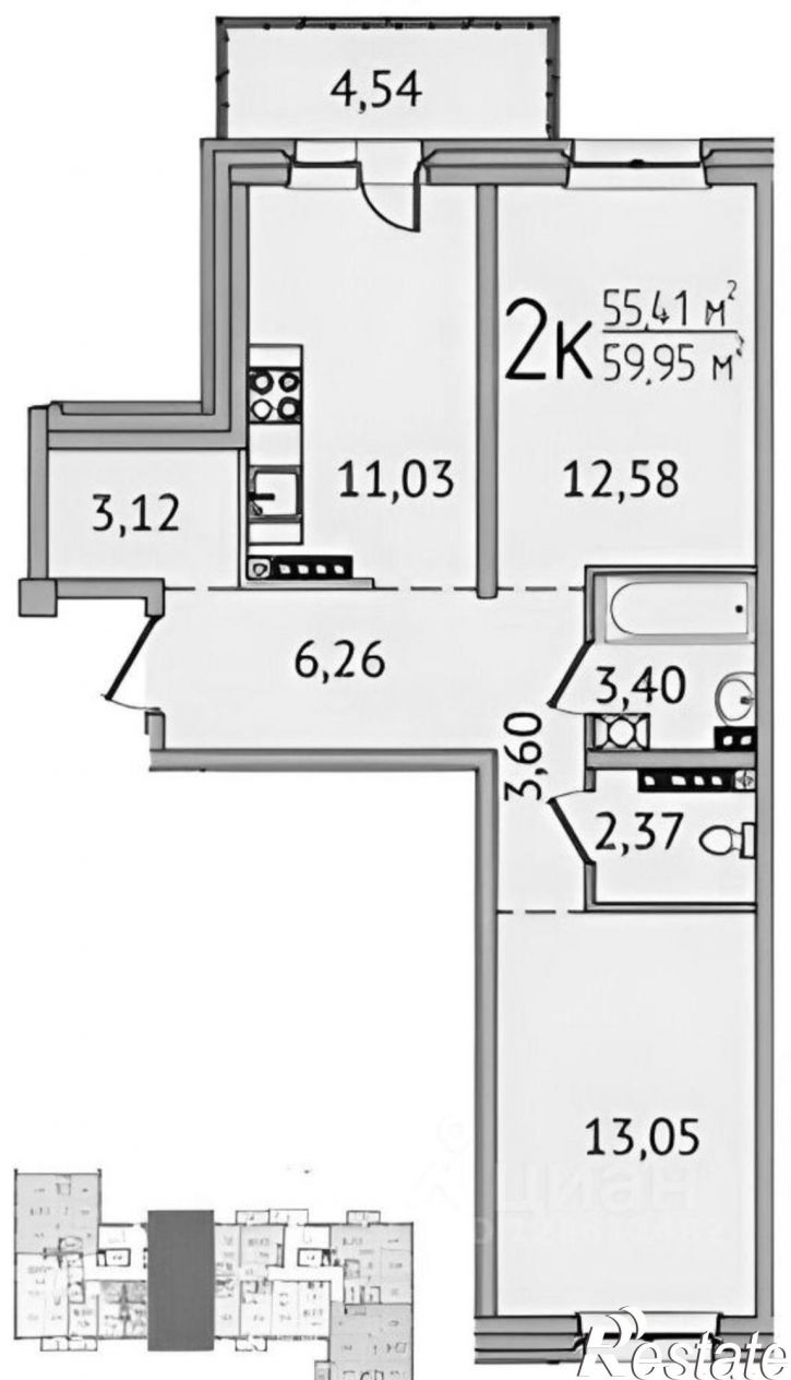 2-комн квартира ул Байкальская, 426,  д. 426