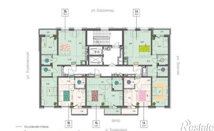 1-комн квартира в новом доме улица Баррикад, 62/9,  д. 62/9