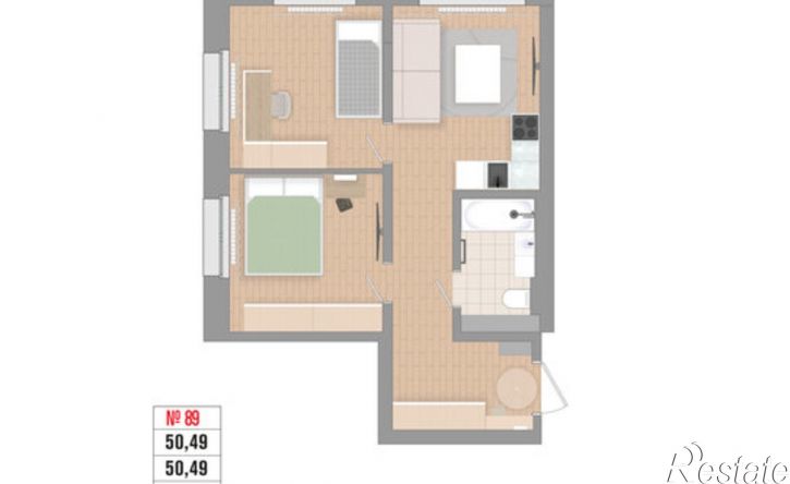 2-комн квартира в новом доме ул Култукская, 13,  д. 13
