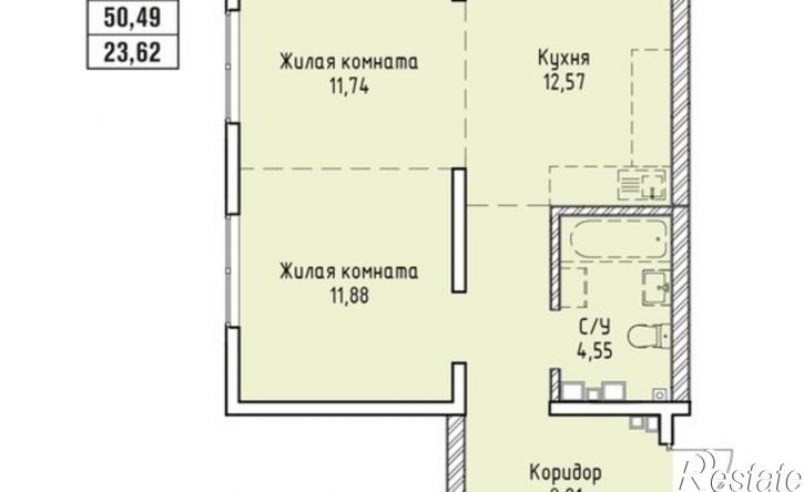 2-комн квартира в новом доме ул Култукская, 13,  д. 13