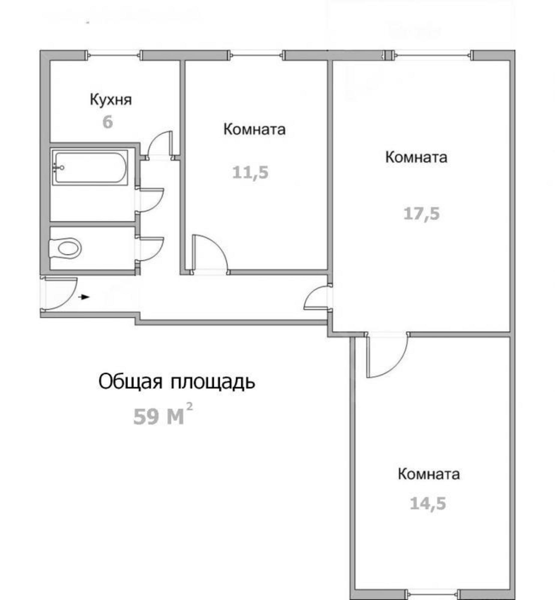 Купить квартиру за 5 350 000 рублей на -, 43