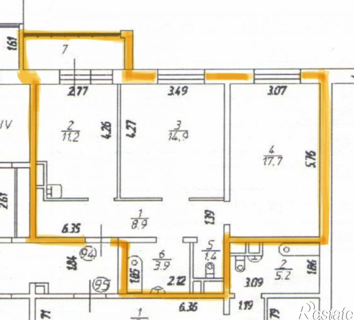 2-комн квартира улица Баррикад, 62/13