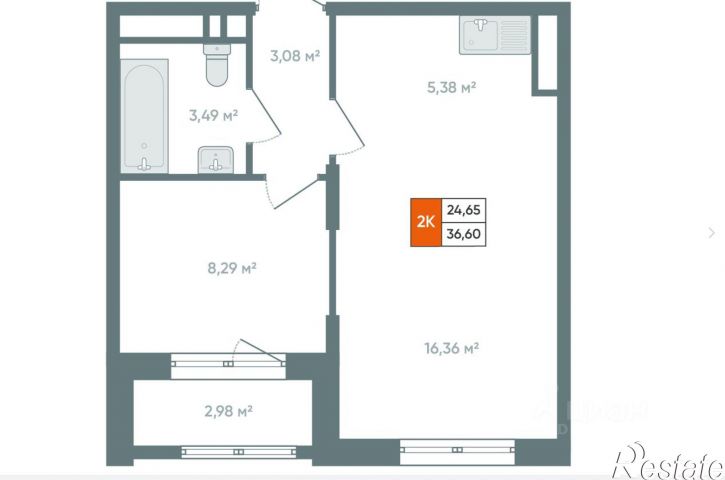 1-комн квартира улица Берёзовая Роща, 13Б,  д. 13Б