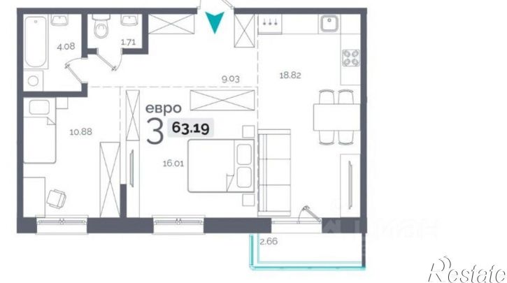 2-комн квартира Пулковский пер, 29,  д. 29