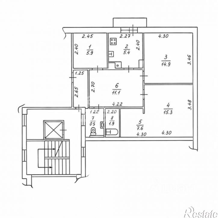 4-комн квартира Университетский мкр, д.17