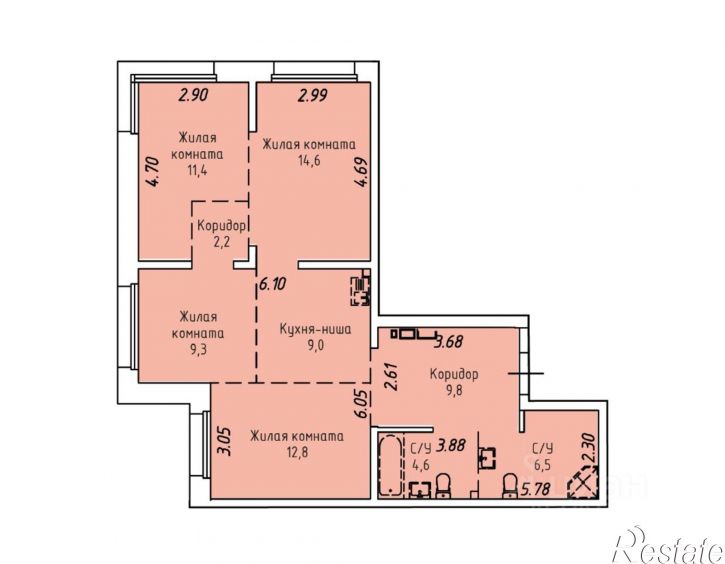 4-комн квартира ул Култукская, 16,  д. 16
