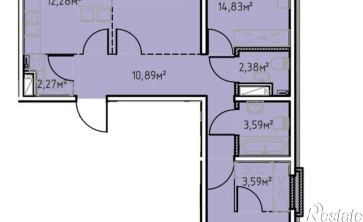 3-комн квартира в новом доме ул Марии Ульяновой, 25А/3,  д. 25А/3