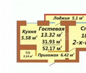 2-комн, 47кв м, этаж 9/9 ул Розы Люксембург, 289/3