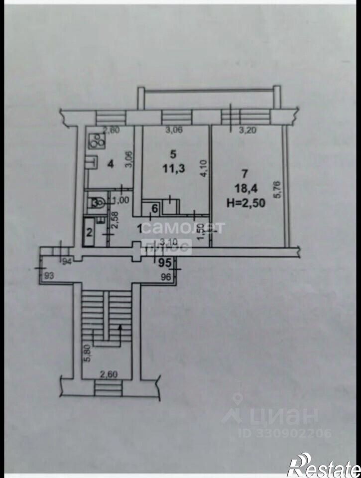 2-комн квартира улица Ледовского, 7,  д. 7