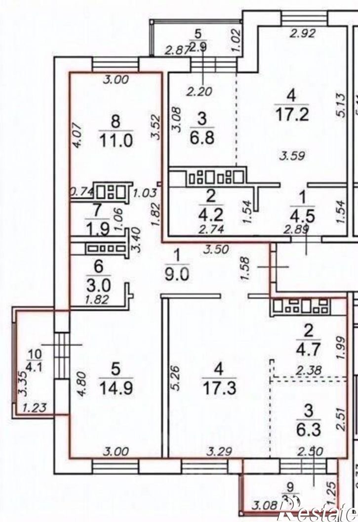 3-комн квартира улица Румянцева, 48,  д. 48