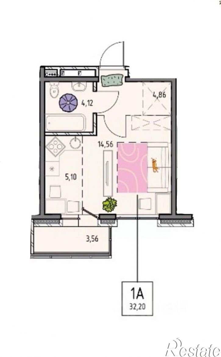 1-комн квартира улица Баррикад, 62/13,  д. 62/13