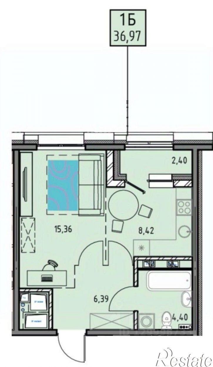 1-комн квартира в новом доме улица Баррикад, 62/13,  д. 62/13