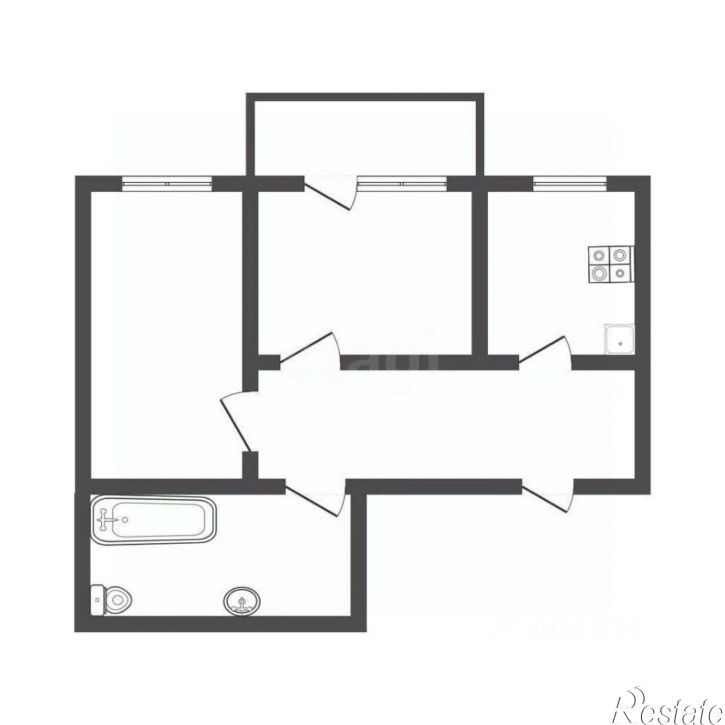 2-комн квартира улица Александра Невского, 48А,  д. 48А