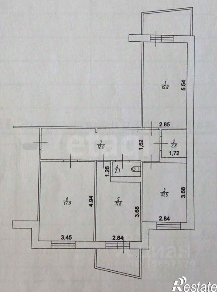 3-комн квартира Советская улица, 176 к195,  д. 176 к195