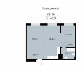 2-комн, 65 кв м, этаж 4/11 ул Трилиссера, 31