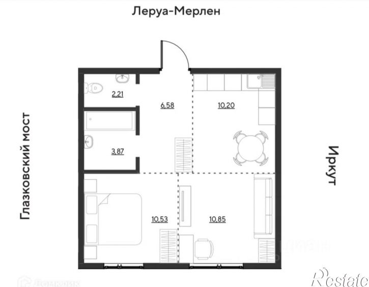 2-комн квартира улица Набережная Иркута, 23,  д. 23