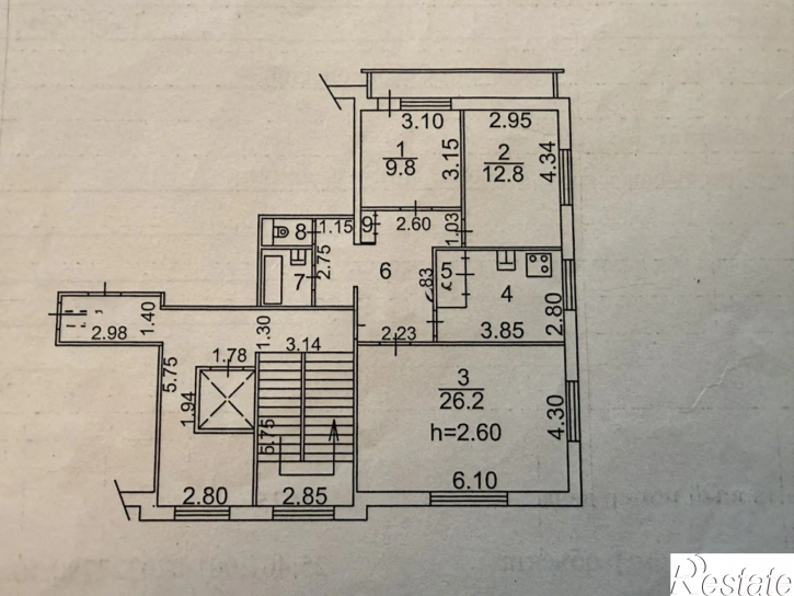 3-комн квартира Рябикова б-р, 22а