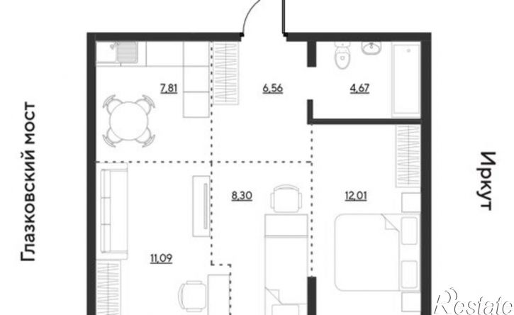 3-комн квартира в новом доме квартал Затон, ЖК Затон