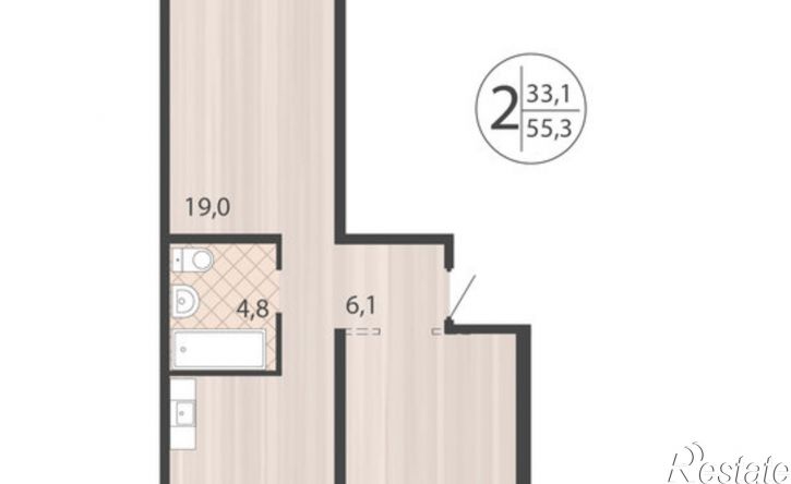 2-комн квартира в новом доме ул Моцарта, 113,  д. 113