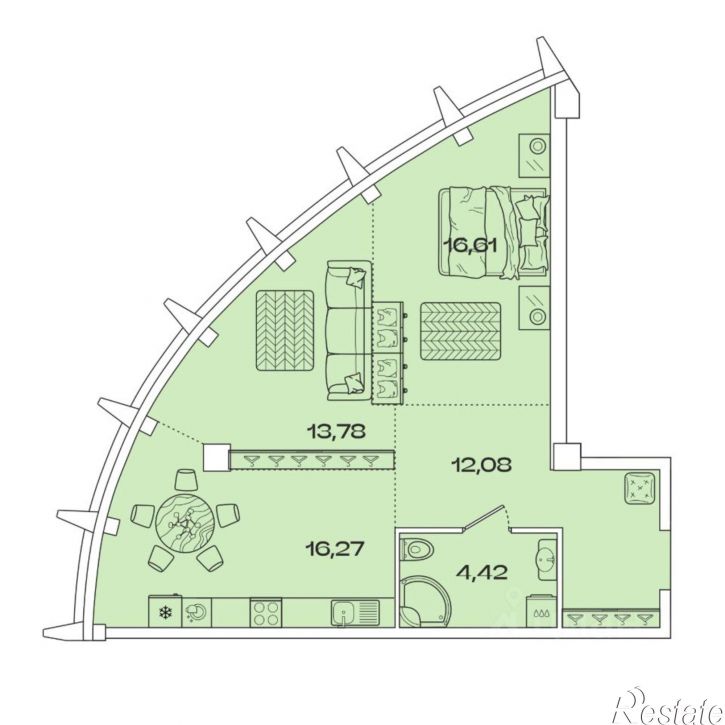 2-комн квартира в новом доме ул Кожова, 14/2,  д. 14/2