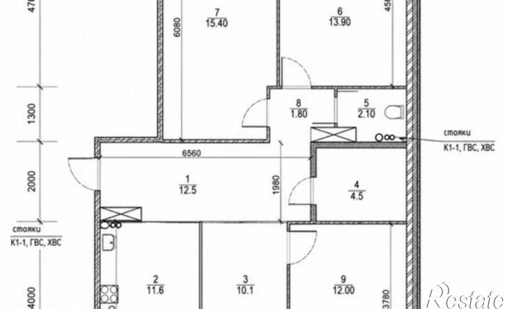 4-комн квартира ул Поленова, 33/3,  д. 33/3
