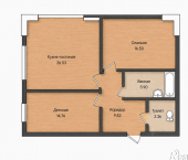 2-комн, 80кв м, этаж 7/16 ул Петрова, 18