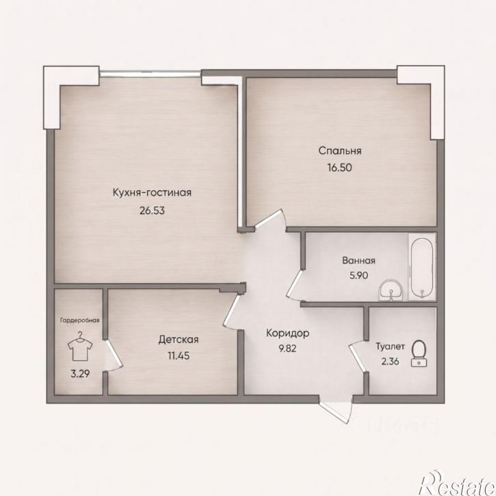 2-комн квартира ул Петрова, 14,  д. 14