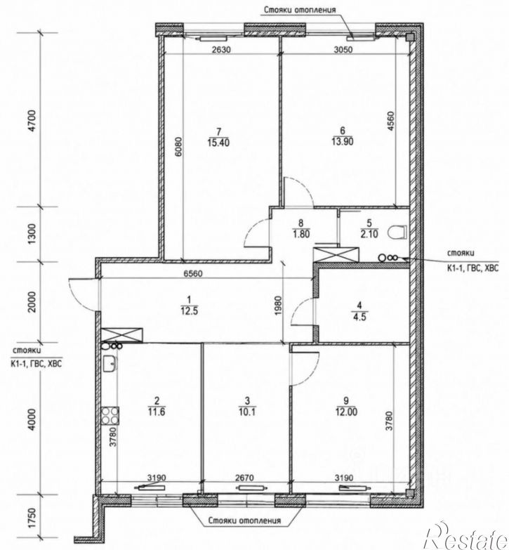 4-комн квартира ул Поленова, 33/3,  д. 33/3