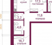 3-комн, 88кв м, этаж 1/12 микрорайон Топкинский, 70