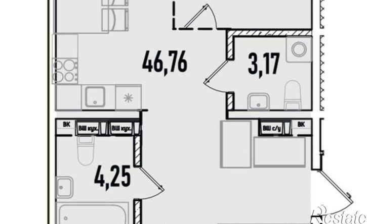 2-комн квартира в новом доме ул Донская, 5Г,  д. 5Г