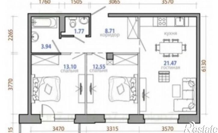 3-комн квартира ул Байкальская, 426,  д. 426