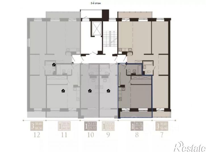 1-комн квартира в новом доме ул Советская, 115/2,  д. 115/2