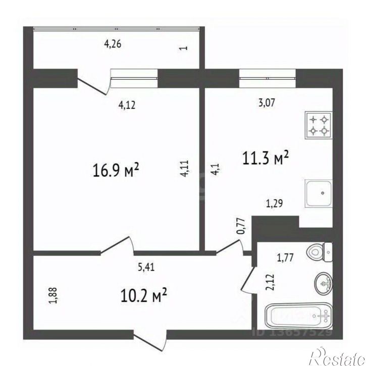 1-комн квартира ул Петрова, 56а,  д. 56а