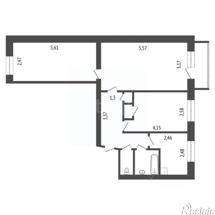 3-комн квартира ул Безбокова, 3,  д. 3