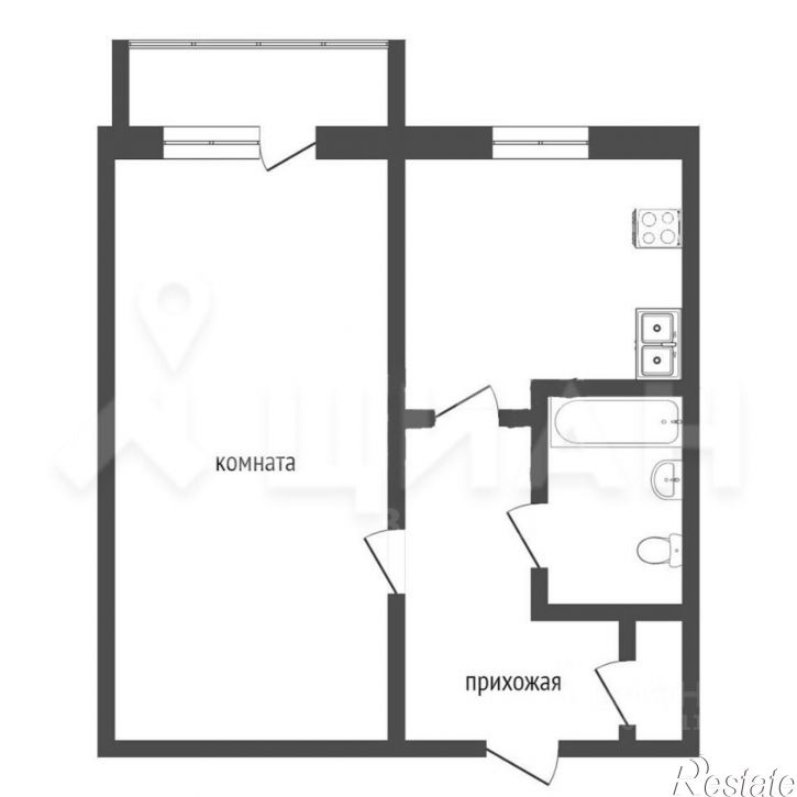 1-комн квартира ул Сибирских Партизан, 23,  д. 23