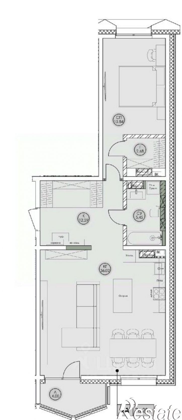 2-комн квартира в новом доме ул Волжская, 14/2,  д. 14/2