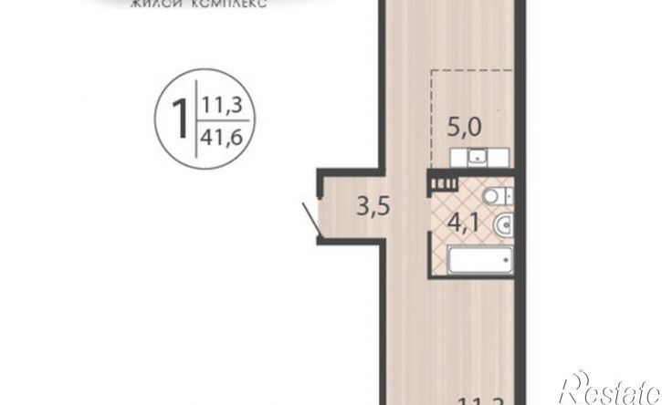 1-комн квартира в новом доме ул Моцарта, 113,  д. 113