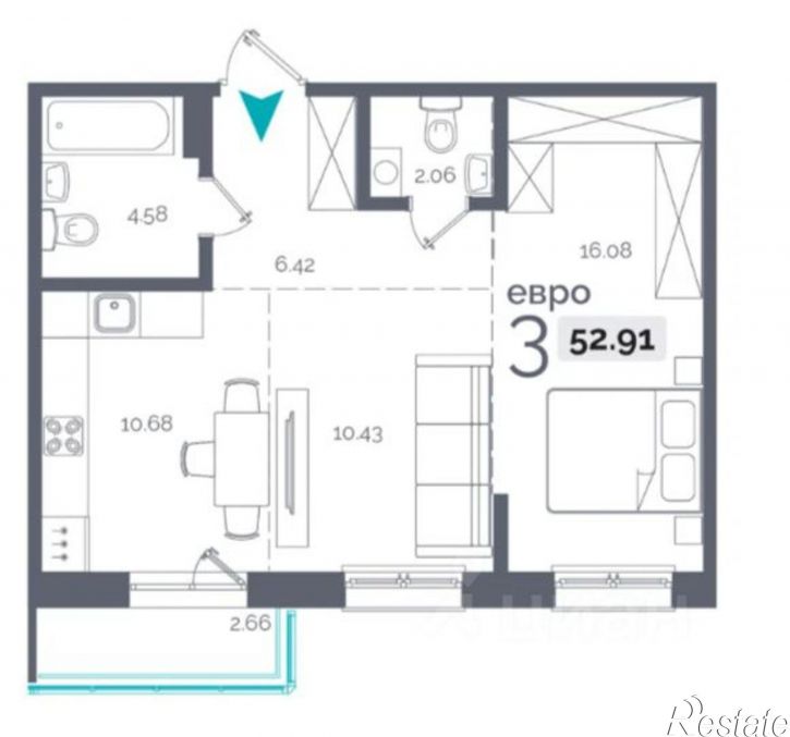2-комн квартира Пулковский пер, 28,  д. 28