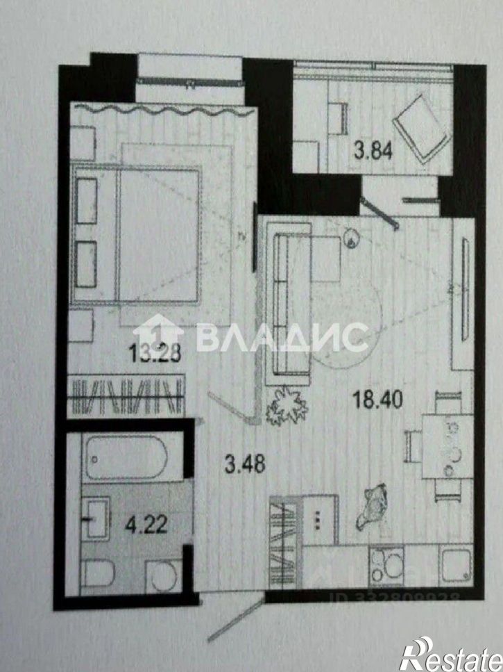2-комн квартира ул Юрия Левитанского, 8,  д. 8