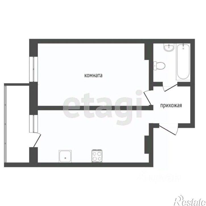 1-комн квартира ул Безбокова, 30/7,  д. 30/7