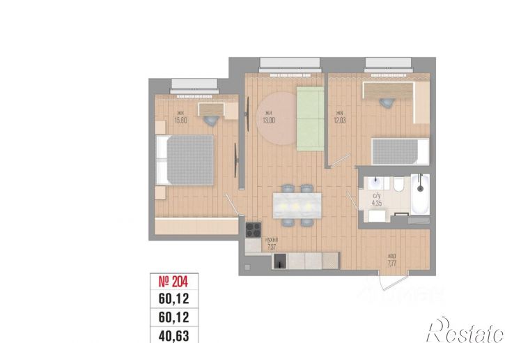 3-комн квартира ул Култукская, 16,  д. 16